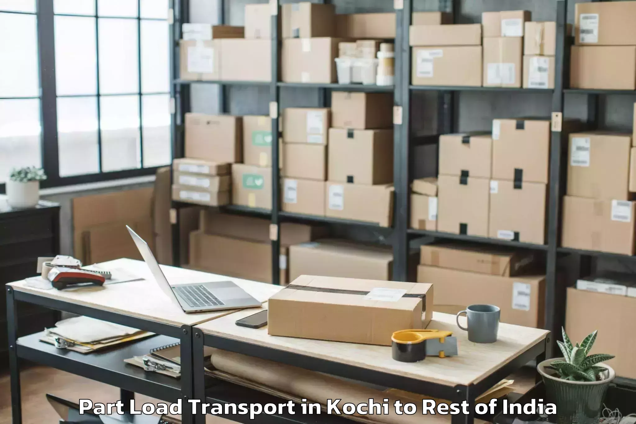 Book Kochi to Baramulla Part Load Transport Online